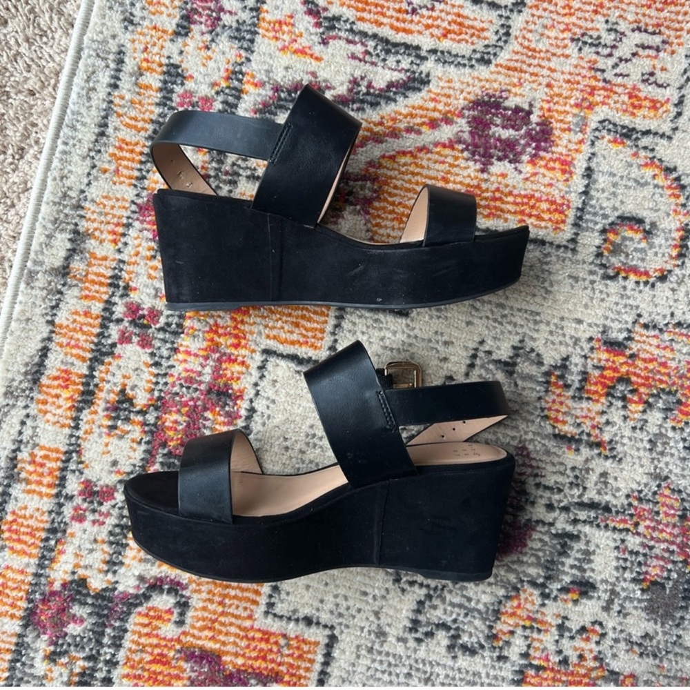 A new day black chunky platform heels